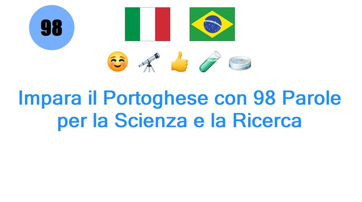 Impara il Portoghese con 98 Parole per la Scienza e la Ricerca
